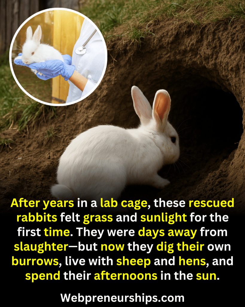 These Rescued Lab Rabbits Touched Grass for the First Time—and Built a ...